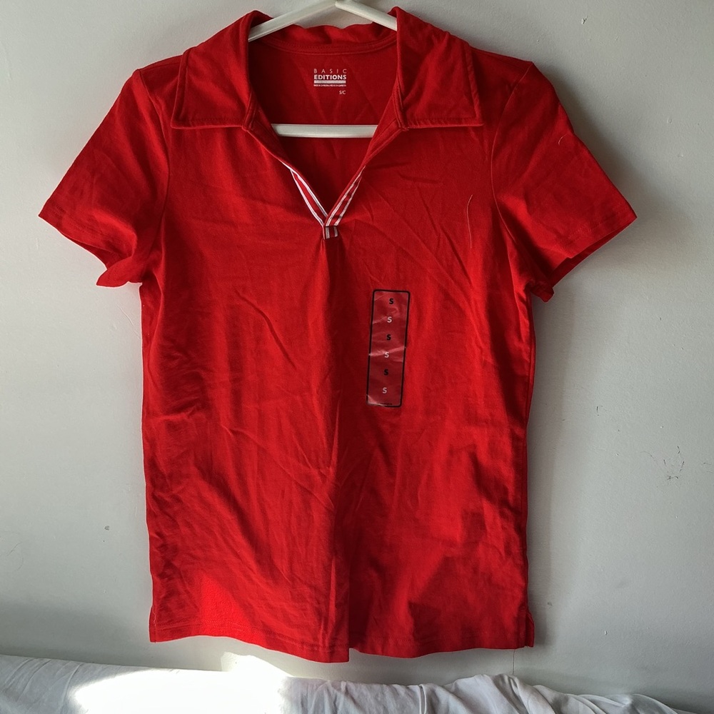 Basic Editions Scarlet Polo Shirt